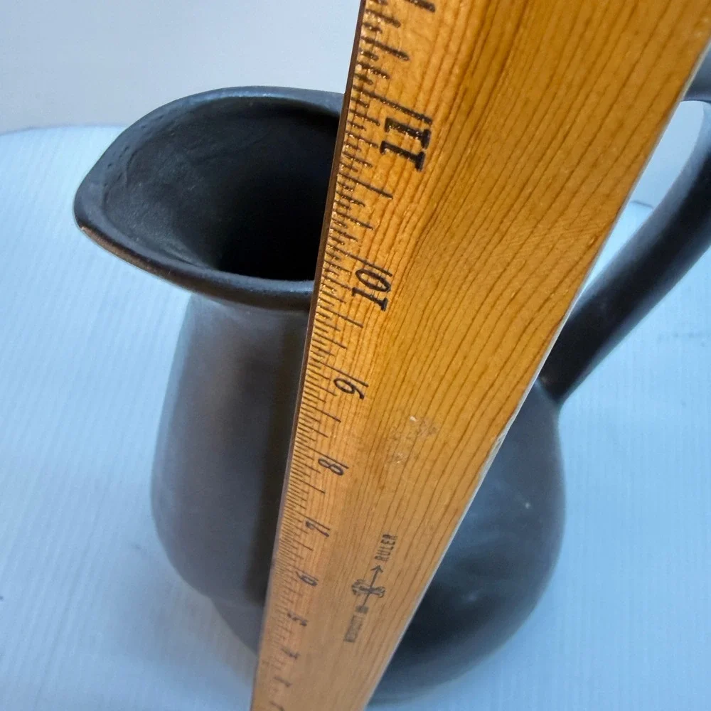 Gio Ponti Bucchero Nero Licensed Re-Edition Vase Italian Modern Black Ceramic
